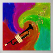 Colorful Trumpet Music Folie Afdrukken (Voorkant)