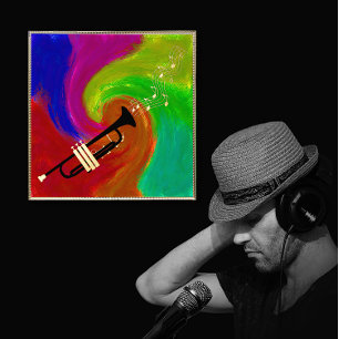 Colorful Trumpet Music Folie Afdrukken