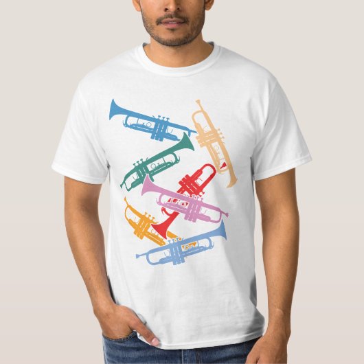Colorful Trumpets T-shirt (Voorkant)