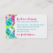 Colorful Tubes of Art Paint Visitekaartje (Achterkant)