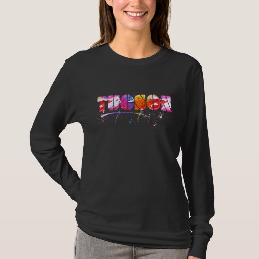 Colorful Tucson Lettering  Watercolor Tucson T-shirt (Voorkant)