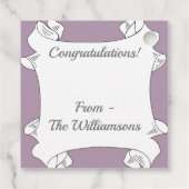 Colorful Tulip Bouquet Bedankjes Labels (Achterkant)