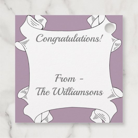 Colorful Tulip Bouquet Bedankjes Labels (Achterkant)