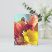 Colorful Tulip Bouquet Briefkaart (Staand voorkant)