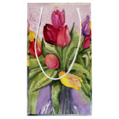 Colorful Tulip Bouquet Klein Cadeauzakje (Achterkant)