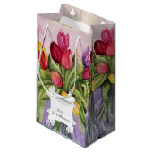 Colorful Tulip Bouquet Klein Cadeauzakje (Voorkant Gekanteld)