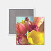Colorful Tulip Bouquet Magneet (Voorkant / Achterkant)