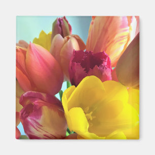 Colorful Tulip Bouquet Magneet