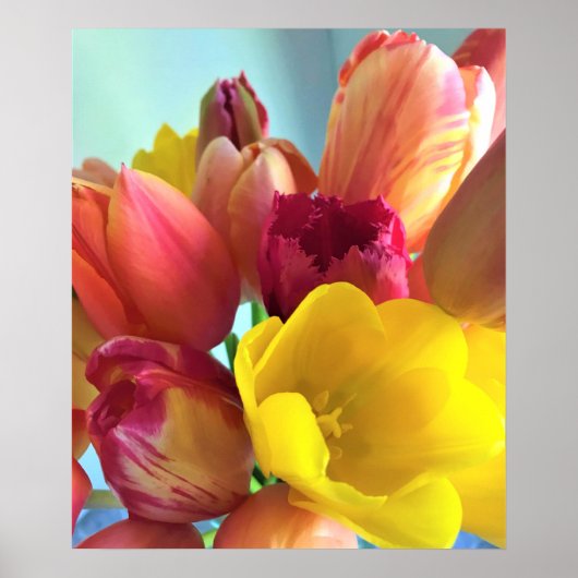 Colorful Tulip Bouquet Poster (Voorkant)