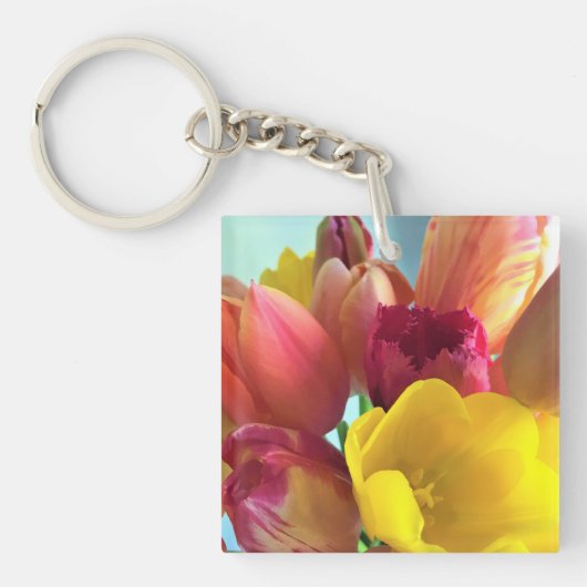 Colorful Tulip Bouquet Sleutelhanger (voorkant)
