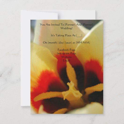 Colorful Tulip Close-Up Wedding Invitation Save The Date (Voorkant)