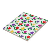 Colorful  Tulip Flower Pattern Tegeltje (Zijkant)
