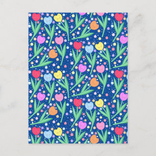 Colorful Tulip Flowers Briefkaart