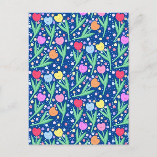 Colorful Tulip Flowers Briefkaart (Voorkant)