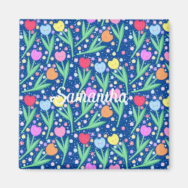 Colorful Tulip Flowers Magneet