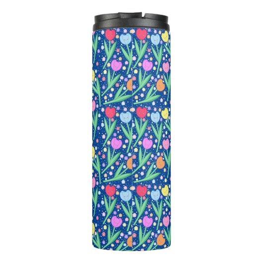 Colorful Tulip Flowers Thermosbeker (Achterkant)