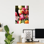 Colorful Tulip Garden Poster (Thuiskantoor)