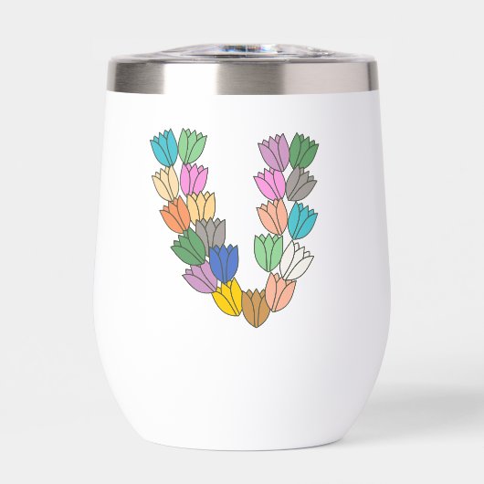 Colorful Tulip Lettered “V” (Voorkant)