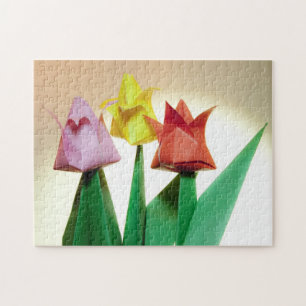 Colorful Tulip Origami Flowers Puzzle Legpuzzel
