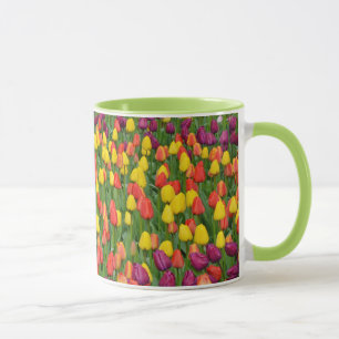 Colorful tulip patroon koffie mok