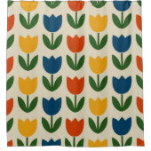 Colorful Tulip Pattern Douchegordijn (Voorkant)