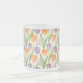 Colorful Tulip Pattern Matglas Koffiemok (Center)