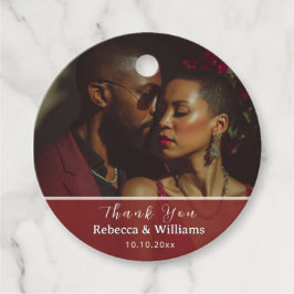 Colorful Tulip Retro Wedding Favor Tag Bedankjes Labels