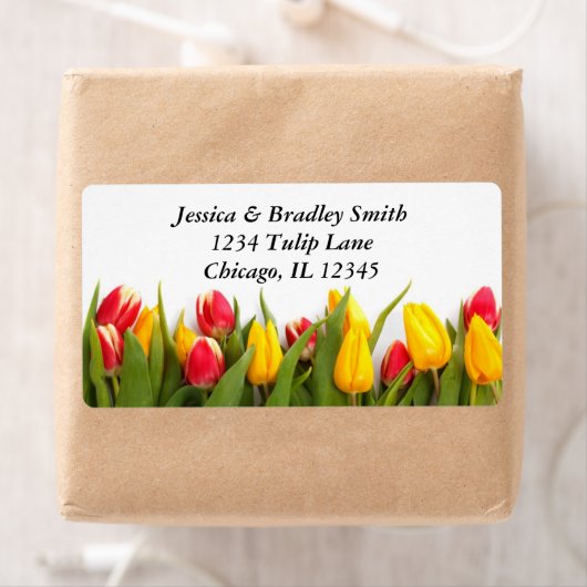 Colorful Tulips Address Label (Insitu)