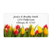 Colorful Tulips Address Label (Voorkant)