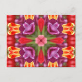 Colorful Tulips Kaleidoscoop Briefkaart (Voorkant)