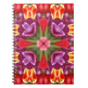 Colorful Tulips Kaleidoscoop Notitieboek
