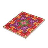 Colorful Tulips Kaleidoscope Tile Tegeltje (Zijkant)