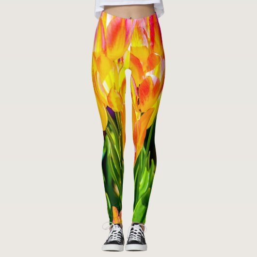 Colorful Tulips Leggings (Voorkant)
