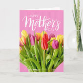 Colorful Tulips Moederdag Bedankkaart (Voorkant)