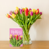 Colorful Tulips Moederdag Bedankkaart
