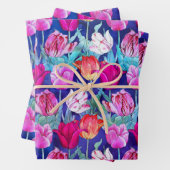 Colorful Tulips Pattern Inpakpapier Vel (In situ)