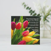 Colorful Tulips Photo -5x5 Wedding Announding Kaart (Staand voorkant)