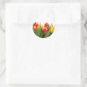 Colorful Tulips Ronde Sticker (Tas)