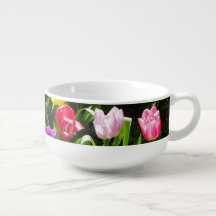 Colorful Tulips Sluit Soup Mug af