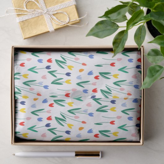 Colorful Tulips  Tissuepapier (Geschenk)