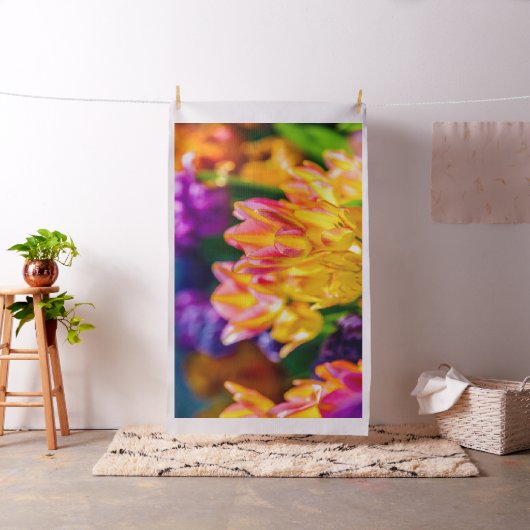 Colorful Tulp Flowers in Spring Stof (Voorbeeld)