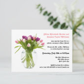 Colorful Tulps in Vase - 3x5 Wedding Announding Kaart (Staand voorkant)