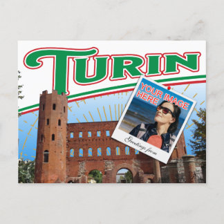 Colorful Turin Italy photo collage Briefkaart