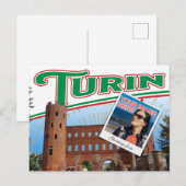 Colorful Turin Italy photo collage Briefkaart (Voorkant / Achterkant)