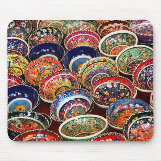 Colorful Turkey BOwl Mousepad Muismat (Voorkant)
