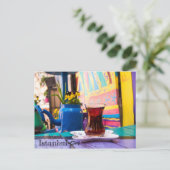 Colorful Turkey Tea in Istanbul, Turkije Briefkaart (Staand voorkant)
