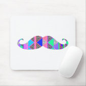 Colorful Turquoise Aztec Pattern Mustache Muismat (Met muis)