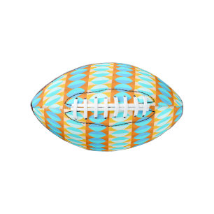 Colorful Turquoise Blue Oranje Yellow Pattern American Football