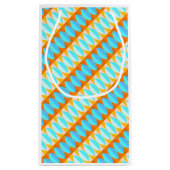 Colorful Turquoise Blue Oranje Yellow Pattern Klein Cadeauzakje (Achterkant)