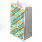 Colorful Turquoise Blue Oranje Yellow Pattern Klein Cadeauzakje (Achterkant Gekanteld)